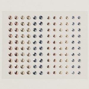 ADHESIVE-BACKED METALLIC GEMS