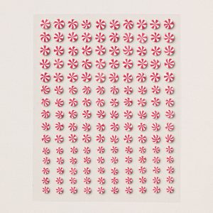 REAL RED & WHITE ADHESIVE-BACKED PEPPERMINTS