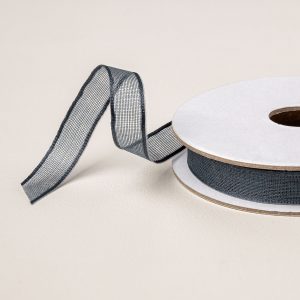 SECRET SEA 3/8" (1 CM) BORDERED OPEN WEAVE RIBBON