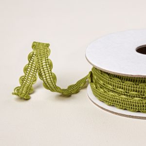 OLD OLIVE 3/8" (1 CM) SPECIALTY RICKRACK