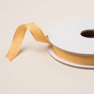 GOLDEN GLOW 3/8" (1 CM) BORDERED RIBBON