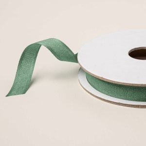 PEACEFUL PINE 3/8" (1 CM) BORDERED RIBBON