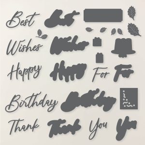 WORDS & WISHES DIES (ENGLISH)