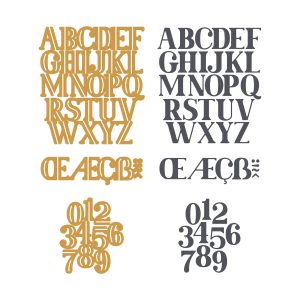 LUXE ALPHABET & NUMBERS HOT FOIL DIES